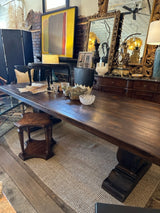 Large Distressed Wood Dining Table