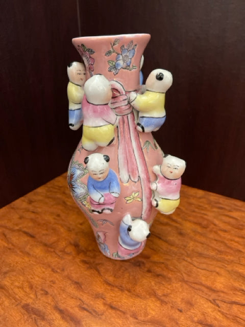 Small Pink Oriental Fertility Vase