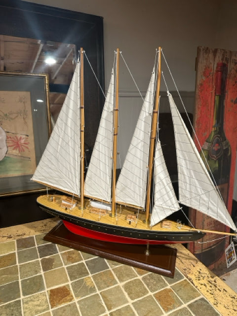 Large Wooden Sailboat