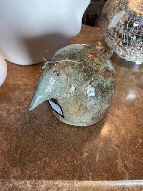 Teal Bird Sculpture Small