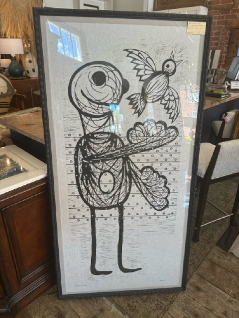 Framed "Little Man of Peace" by Marc Bosworth Artwork