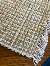 Basket Weave Placemat Green, White, and Pink