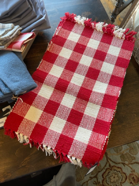 Red and White Buffalo Check Placemat