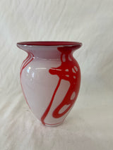 Karg Arts Red & White Murano Vase