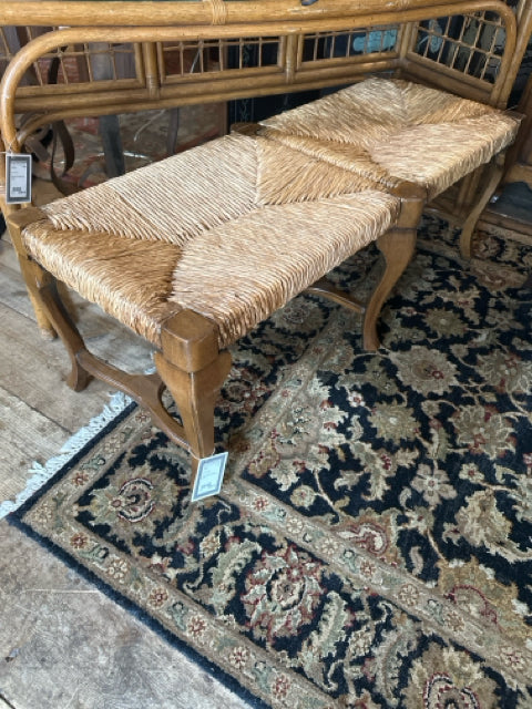 Rush Seat French Style Bench