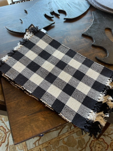 Black and White Buffalo Check Placemat