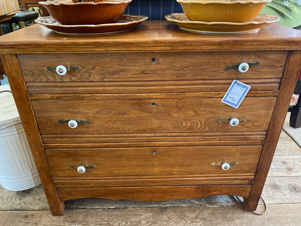 3 drawer dresser vintage Antique 3 Drawer Chest with Mirror – McCoys Consign and Design