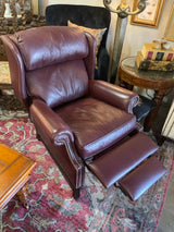 Classic Leather Burgundy Recliner