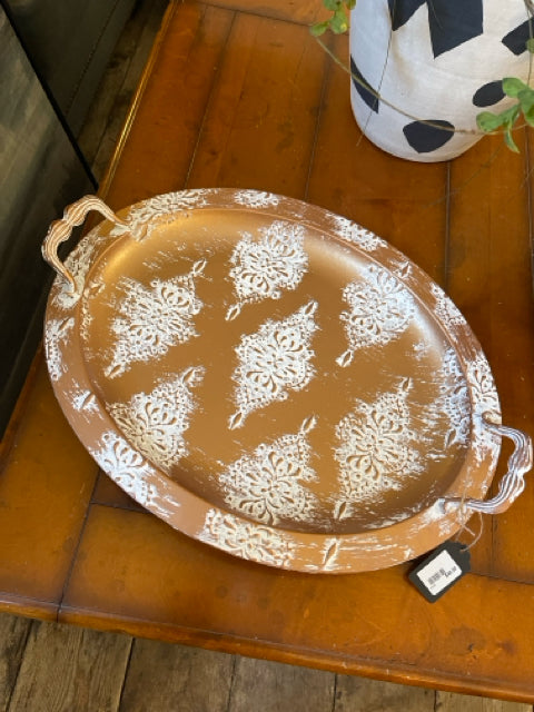 Copper Embossed Tray Large