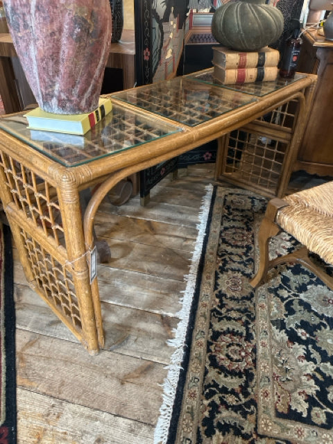 Bamboo and Reed Sofa Table