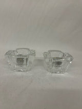 Orrefors Crystal Votive Pair