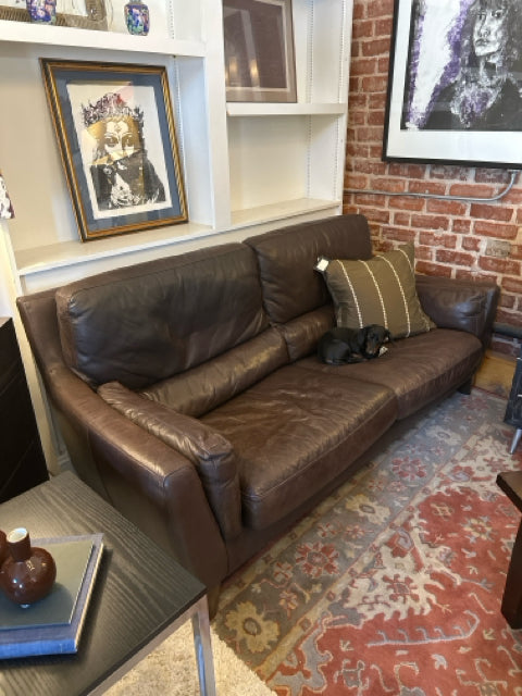 Brown Italian Leather Sofa