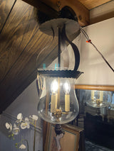 Brass and Glass Light Fixture