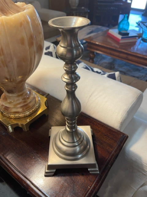 Large Pewter Candleholder