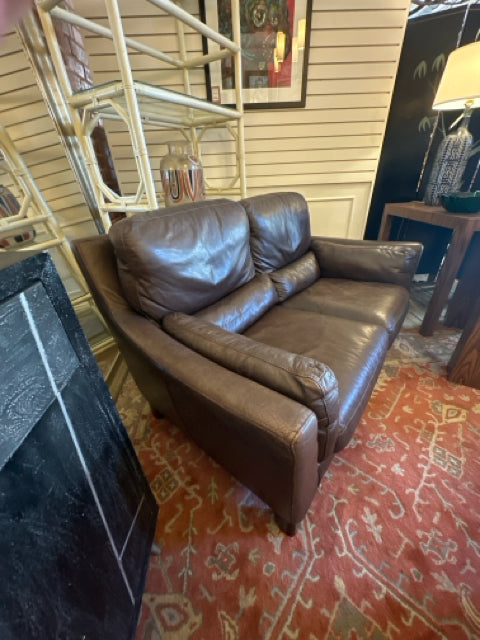 Brown Italian Leather Sofa