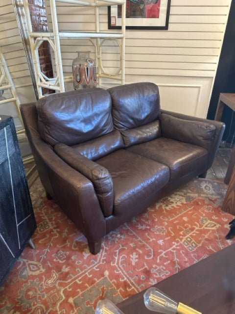 Brown Italian Leather Sofa