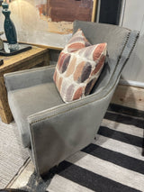 Grey Velvet Club Chair by Universal