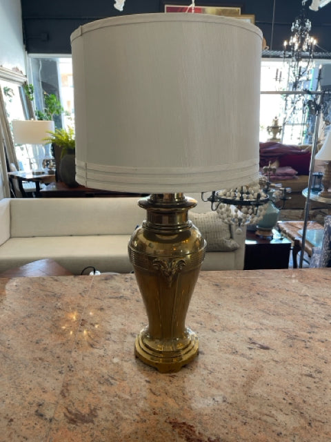 Vintage Brass Rams Head Table Lamp