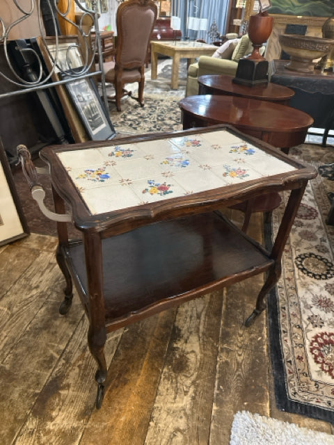 Antique Wooden Tea Cart