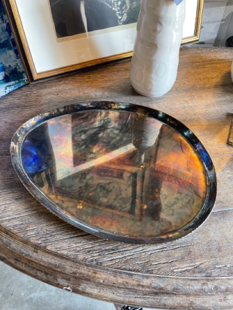 Metal Tear Drop Platter Large