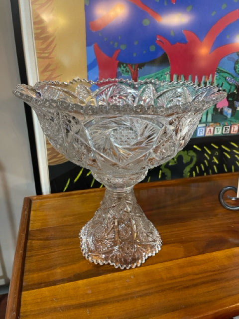 Crystal Punch Bowl with glasses