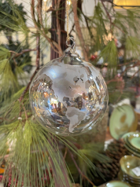 World Iridescent Glass Ornament