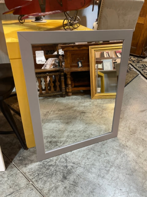 Silver Framed Rectangle Mirror