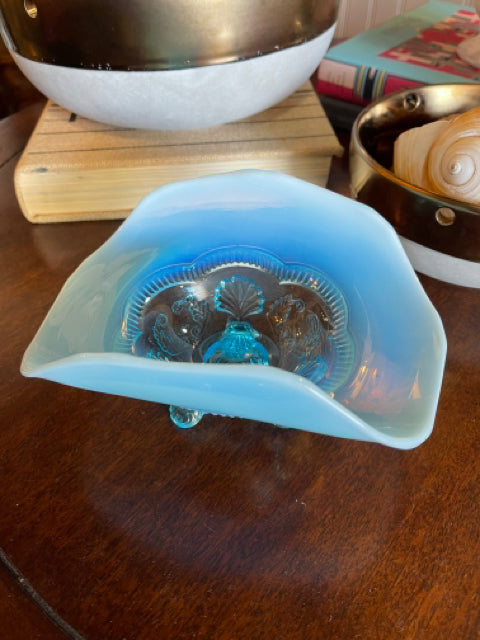 Decorative Blue Glass Bowl