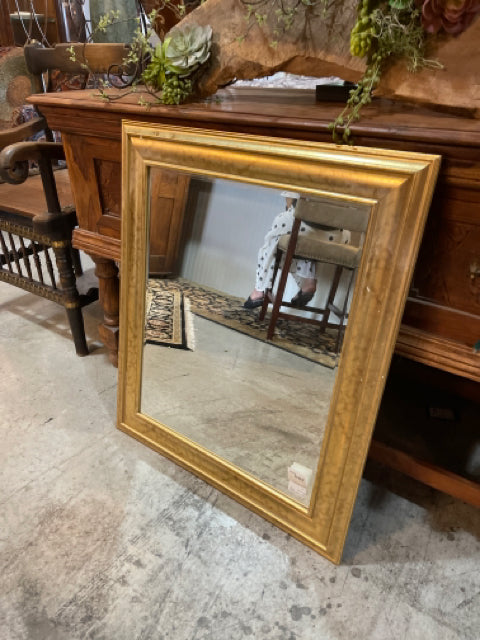 Gold Framed Rectangle Mirror