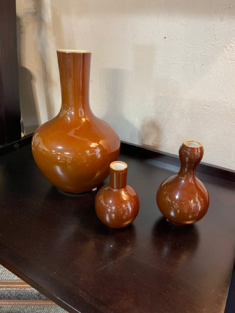 3 Piece Contemporary Vase Set