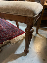 Carved Wood and Upholstery Chair