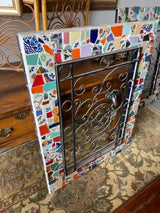 Mosaic and Scrolled Metal Wall Decor