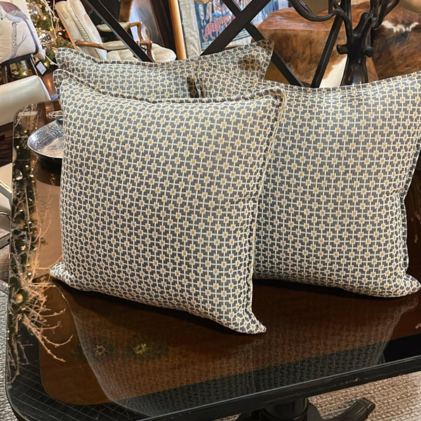 Grey and Yellow Down Filled Accent Pillow