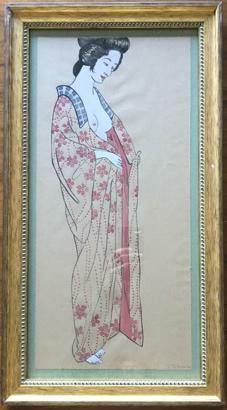 Framed Original Art "Nadeshiko" by Denise DeBusk - McCoys Consign and Design