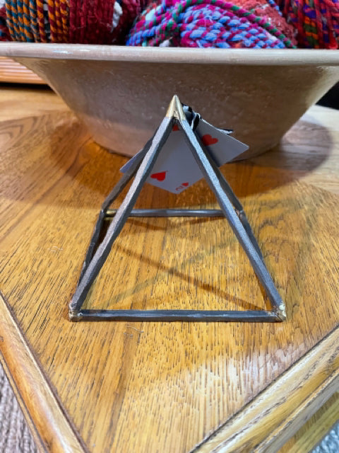 Metal Geometric Pyramid
