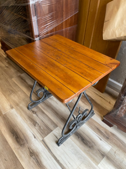 Henderdon Iron and Wood End Table