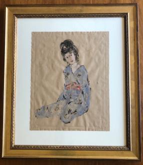 Framed Original Artwork "Seated Women" by Denise DeBusk - McCoys Consign and Design