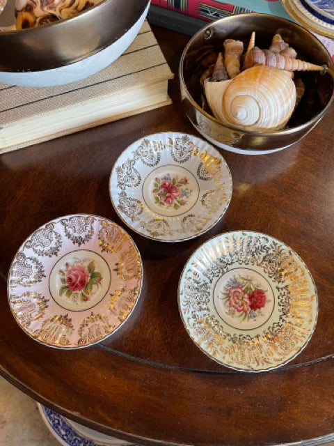Set of 3 Paragon Rose Plates