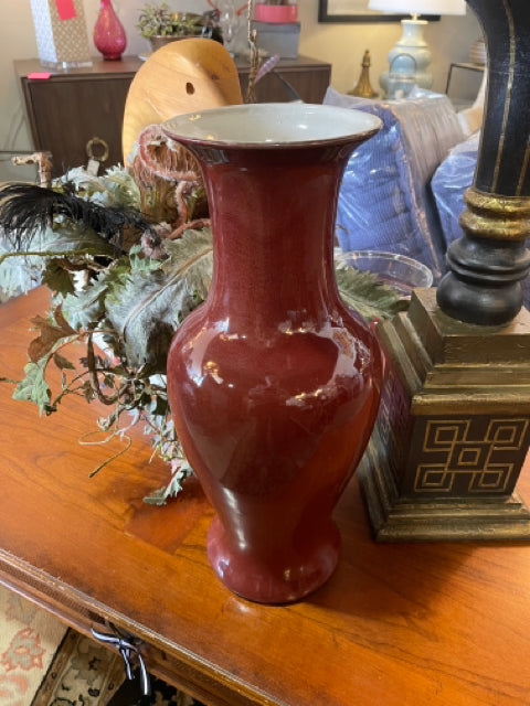 Maroon Glazed Vase