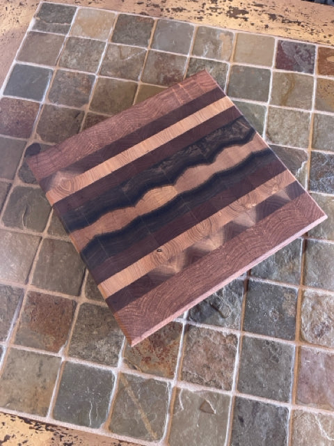 Mesquite, Walnut, Ash, and Mozambique Wood Cutting Board