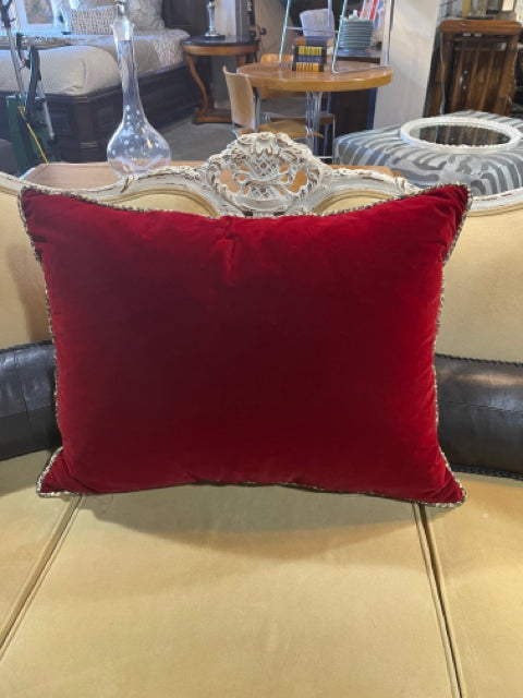Red Velvet/Leopard pillow
