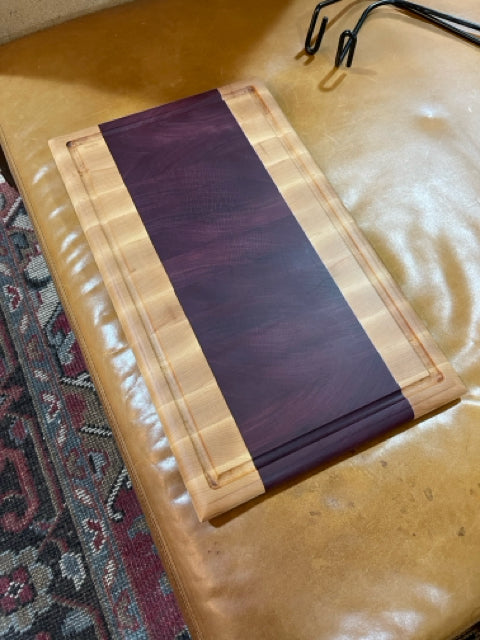 Purple Heart and Ash Wood Cutting Board
